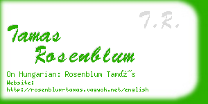 tamas rosenblum business card